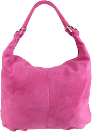 Girly HandBags Womens Hobo Italian Suede Genuine Leather Shoulder Bag