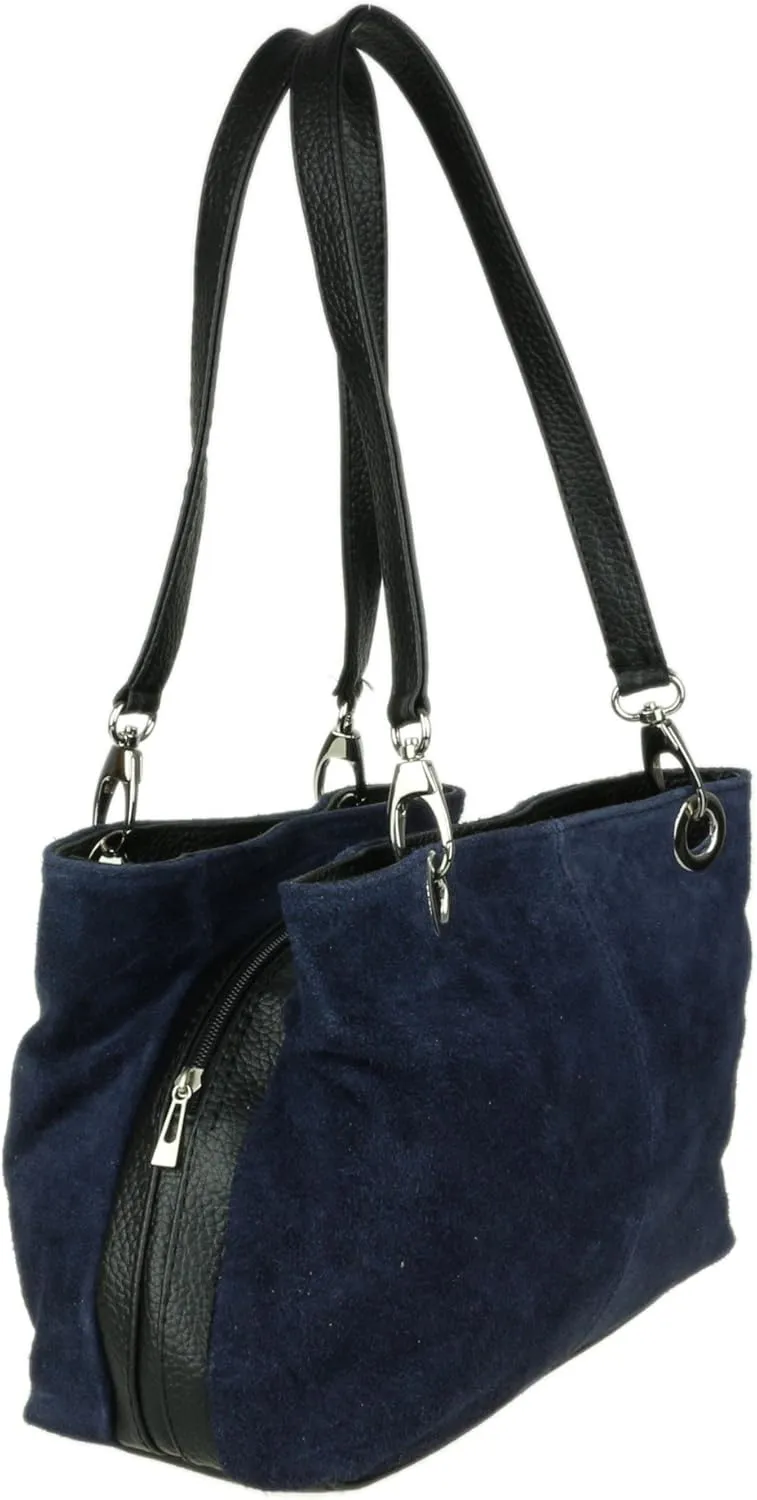 Girly HandBags Womens Italian Suede Leather Shoulder Bag