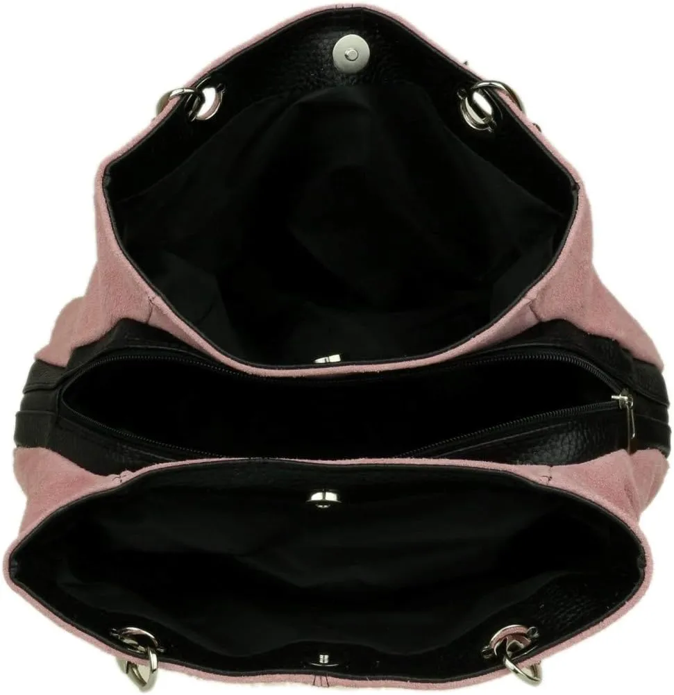 Girly HandBags Womens Italian Suede Leather Shoulder Bag