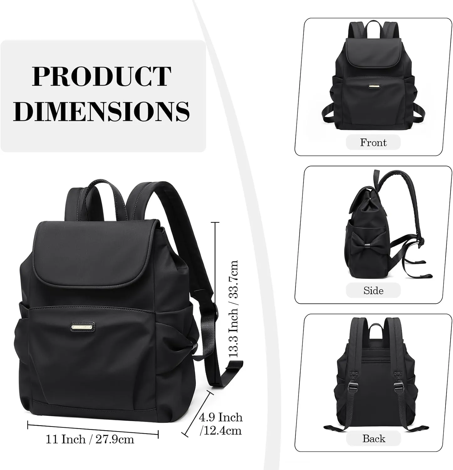 GOLF SUPAGS Stylish Backpack Purse for Women Casual Travel Daypack Mini Backpack Handbag Nylon Bookbag