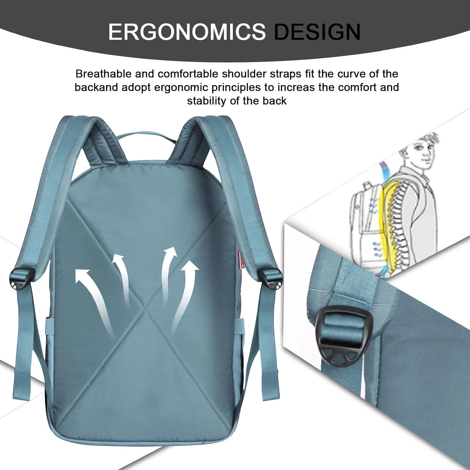 Goloni 15.6 Inch Laptop Backpack School bag for Women Girl Work Bag, Cute Womens Travel Backpack Purse, Waterproof Backpacks Nurse Stylish Travel Bags Casual Daypacks for College, Business
