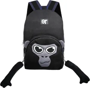 Gorilla Tag Backpack, 16 inch Large Capacity Work Travel Black Monkey Backpack， for Men and Women