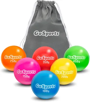 GoSports Plyometric Weighted Balls for Baseball & Softball Training 6 Pack - Choose Pro or Elite Set