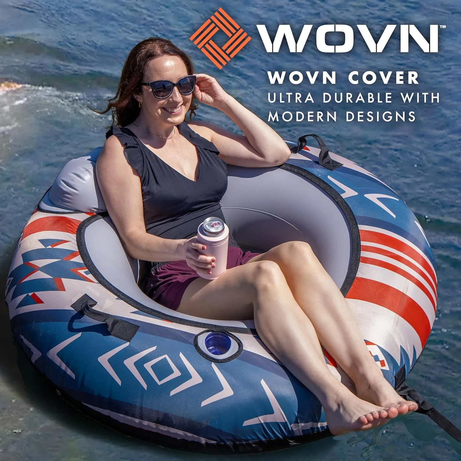 GoSports WOVN River Tubes with Premium Canvas Covers - Choose Your Style - Heavy Duty Floats for Rivers, Lakes, & Pools