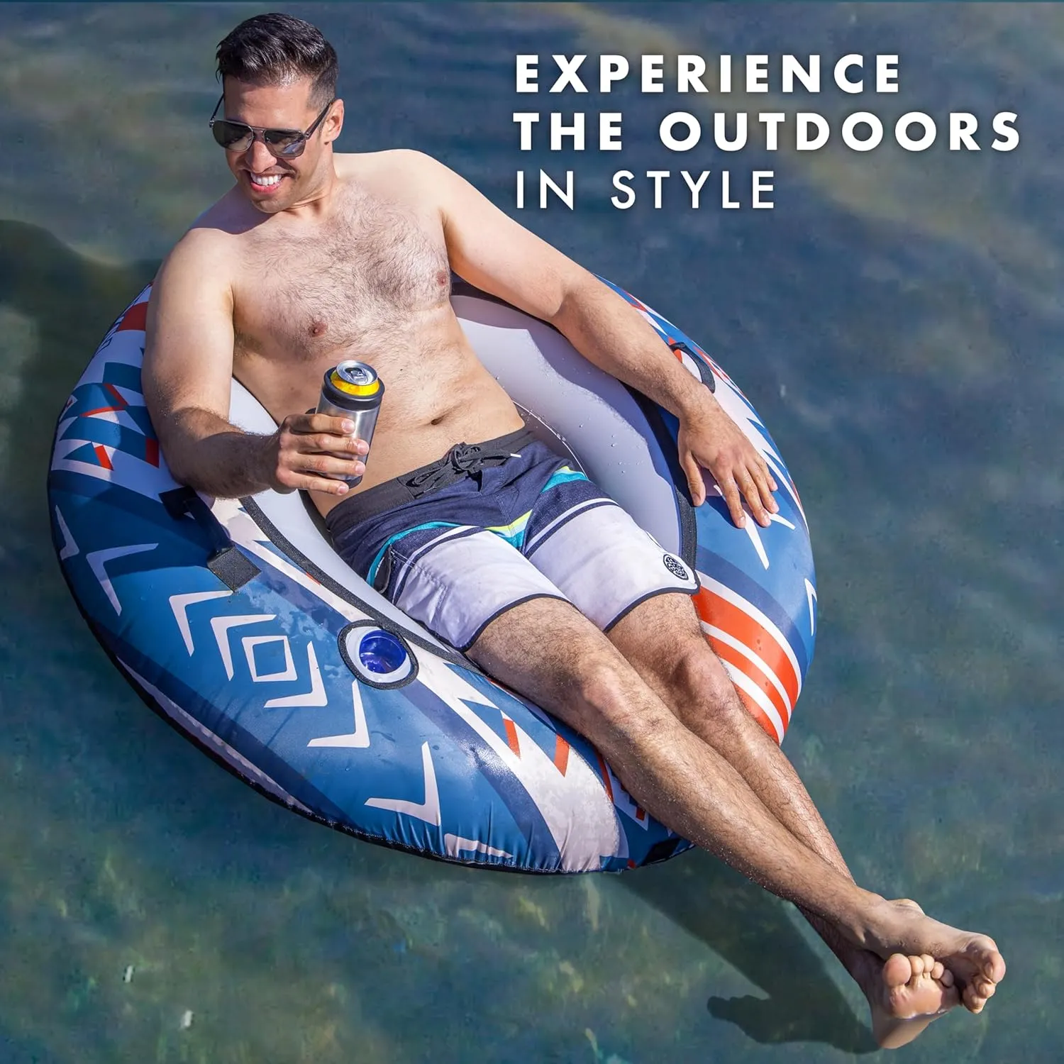 GoSports WOVN River Tubes with Premium Canvas Covers - Choose Your Style - Heavy Duty Floats for Rivers, Lakes, & Pools