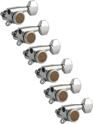 Gotoh Magnum Lock-Trad 6-In-Line Guitar Tuners, Chrome