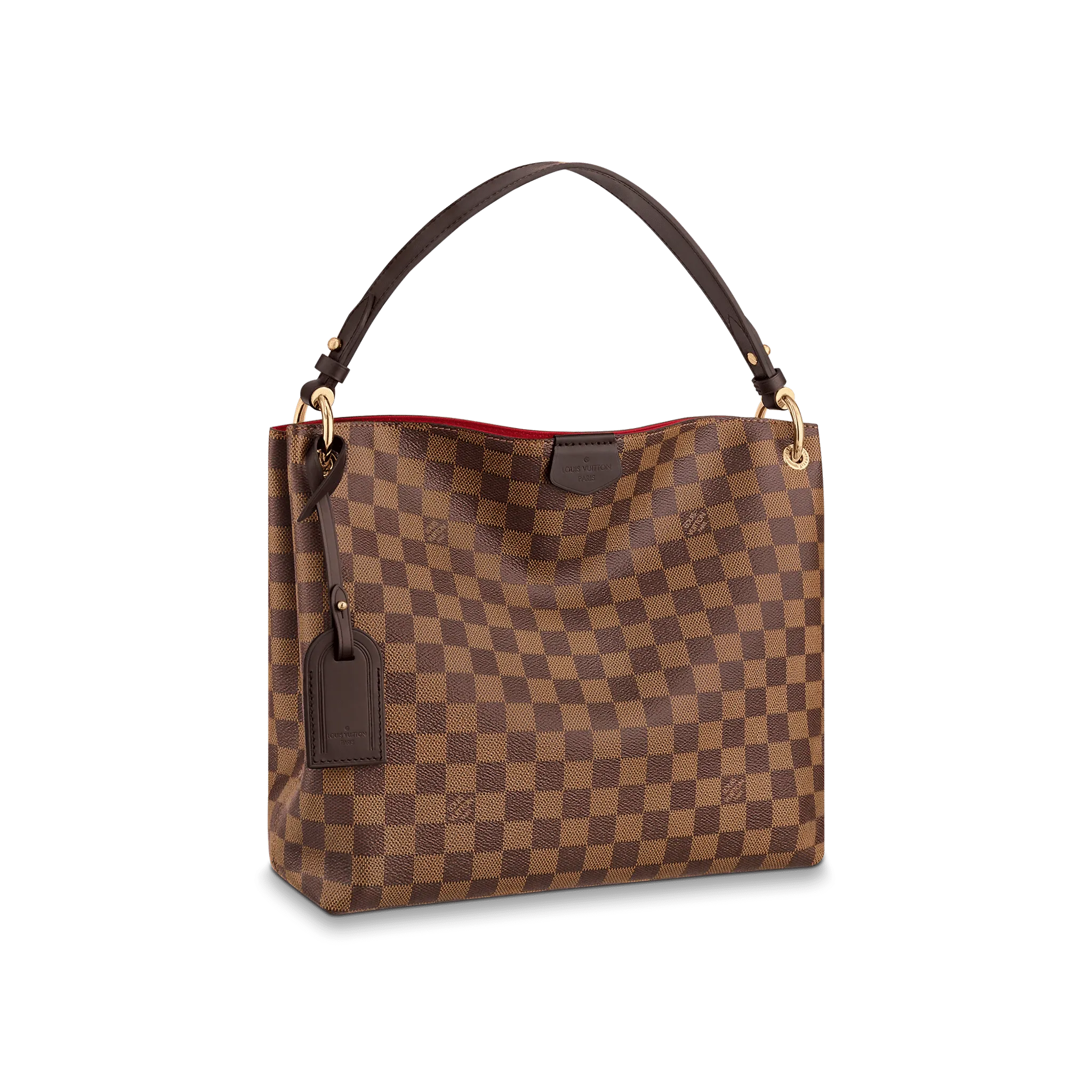 Graceful PM Damier Ebene Leather Bag - Leather Women's Handbag - Pursefits