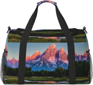 grand teton national park Travel Tote Bag â€“ Large Reusable Shopping Bag, Vacation Tote, Sports Duffel Bag with Adjustable Crossbody Strap