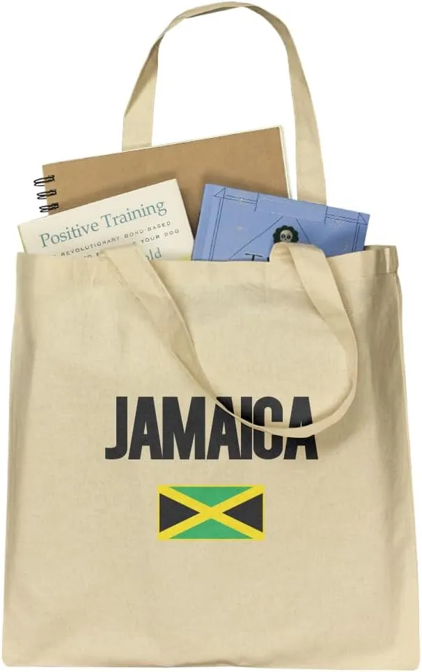 GRAPHICS & MORE Jamaica Flag Grocery Travel Reusable Tote Bag