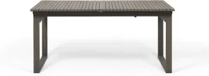 Great Deal Furniture Yilia Outdoor Expandable Acacia Wood Dining Table, Gray (309679)