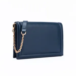 Green Market Crossbody in Navy Leather