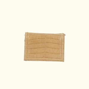 Green Market Crossbody in Stone Croc Petite