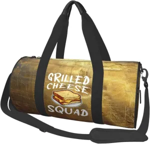 Grilled Cheese Squad Cheese Lover Duffel Bag Gym Bag Travel Sports Tote Large Foldable Beach Swim Yoga5