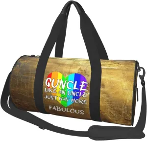 Guncle Like An Uncle Only More Fabulous Gay Pride Duffel Bag Gym Bag Travel Sports Tote Large Foldable Beach Swim Yoga0