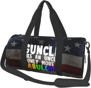 Guncle Like An Uncle Only More Fabulous Gay Pride Duffel Bag Gym Bag Travel Sports Tote Large Foldable Swim Beach Yoga2