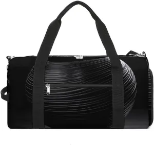 Gym Bag Black Vase Duffel Bag for Men Women Travel Overnight Bag with Shoe Compartment Workout Bags