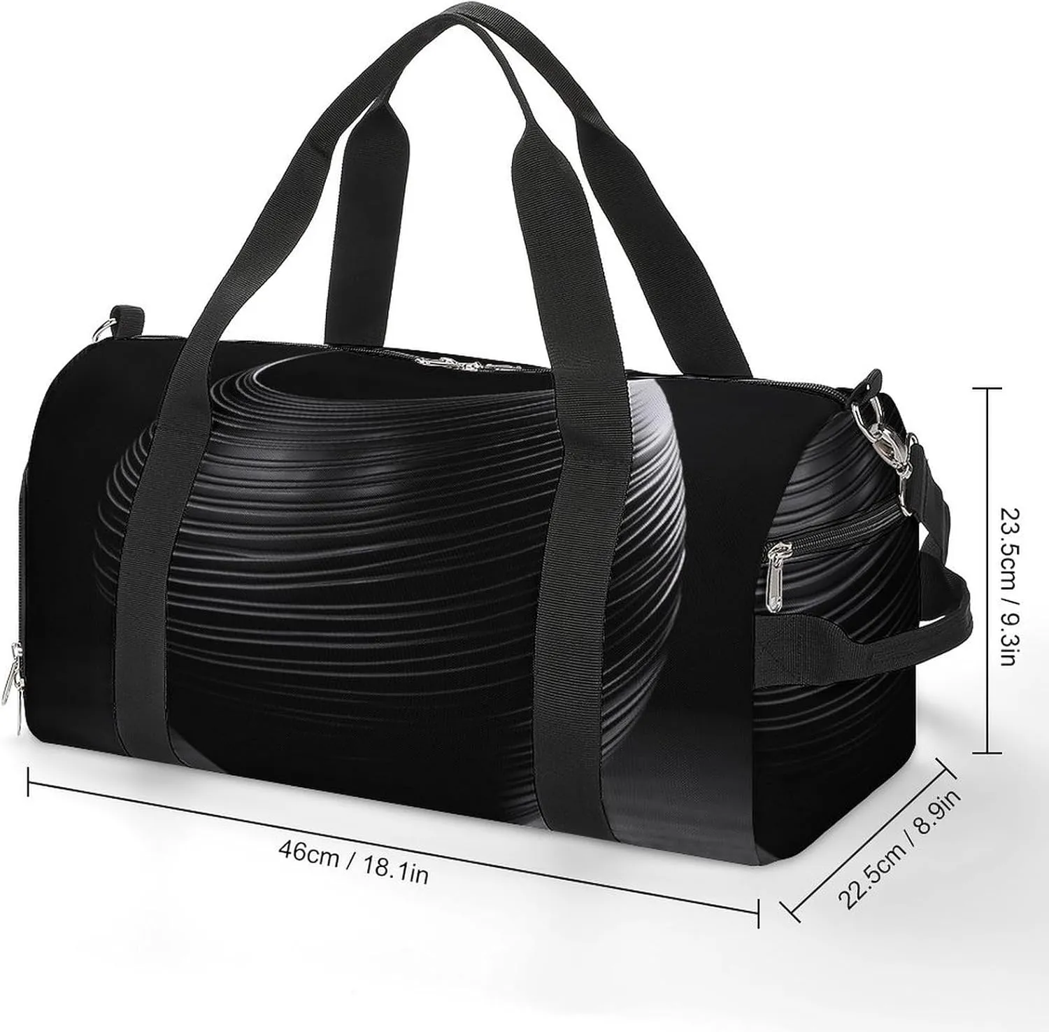 Gym Bag Black Vase Duffel Bag for Men Women Travel Overnight Bag with Shoe Compartment Workout Bags
