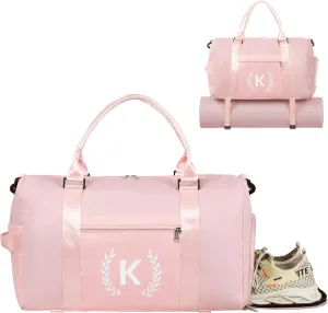 Gym Bag for Women & Men, Fitness Workout Sports Travel Duffle Bag with Wet Pocket & Shoes Compartment, Great Present for Gym Lovers