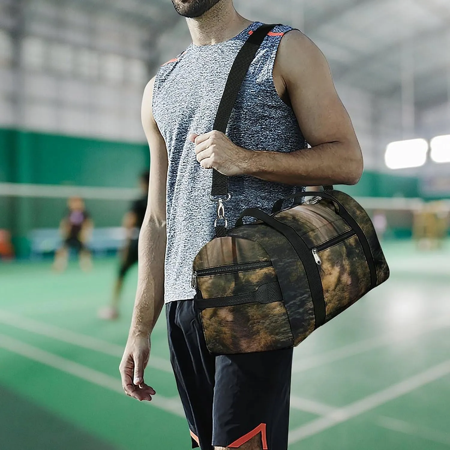 Gym Bag The Sun Shines on The Forest Duffel Bag for Men Women Travel Overnight Bag with Shoe Compartment Workout Bags