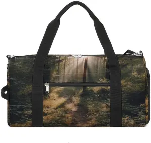 Gym Bag The Sun Shines on The Forest Duffel Bag for Men Women Travel Overnight Bag with Shoe Compartment Workout Bags