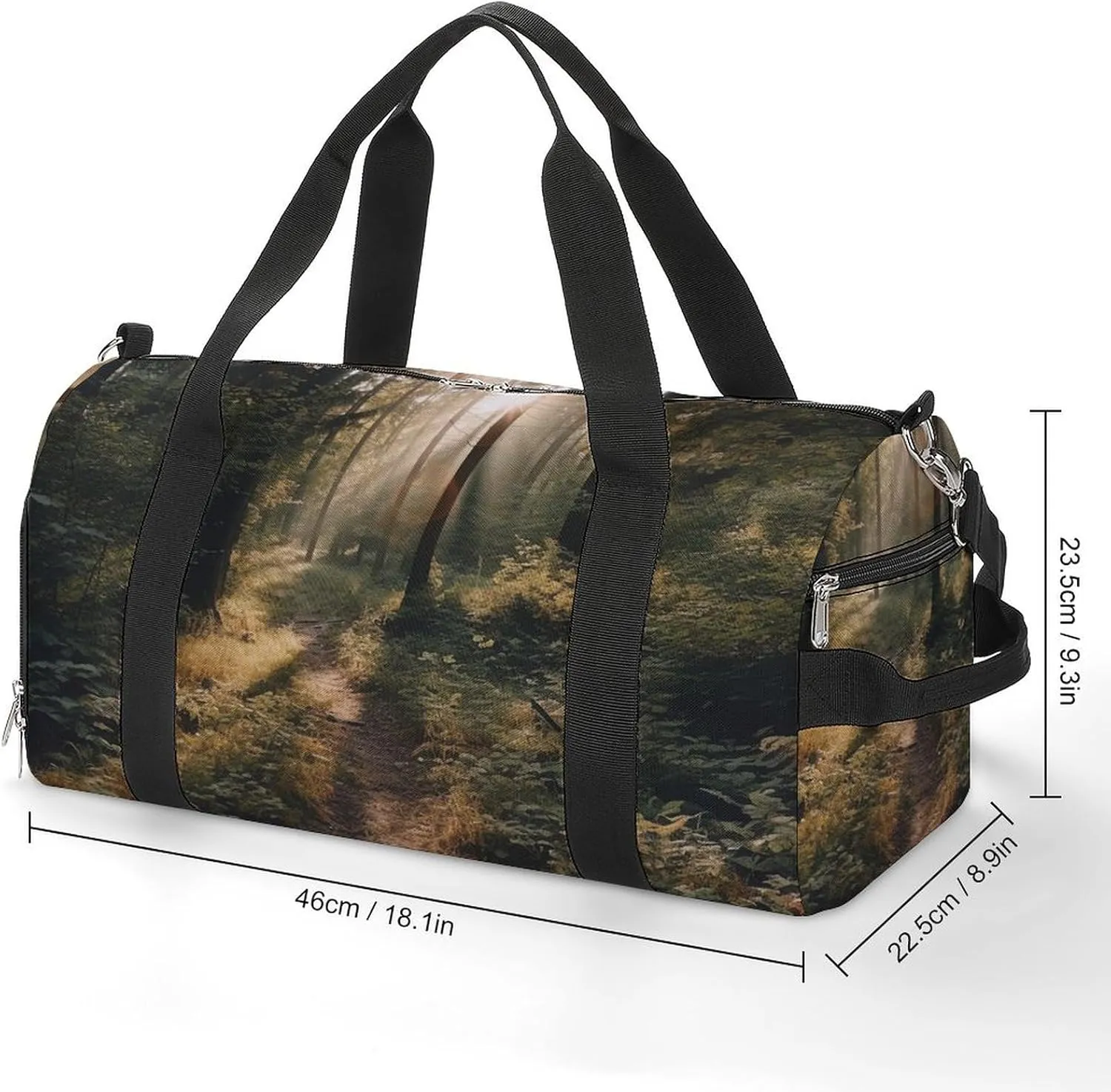 Gym Bag The Sun Shines on The Forest Duffel Bag for Men Women Travel Overnight Bag with Shoe Compartment Workout Bags