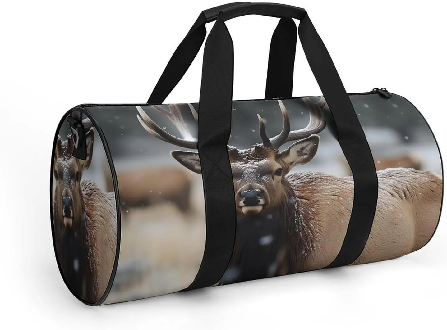 Gym Bag Wild Elk Duffel Bag for Men Women Overnight Bag with Shoe Compartment Workout Bags