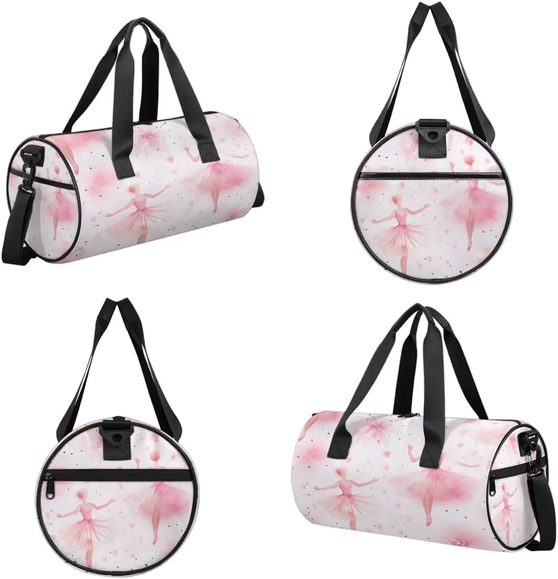 Gym Bags for Men Women Ballet Watercolor Sports Duffel Bags Carry On Travel Duffle Bag with Detachable Adjustable Shoulder Strap Overnight Weekender Bag
