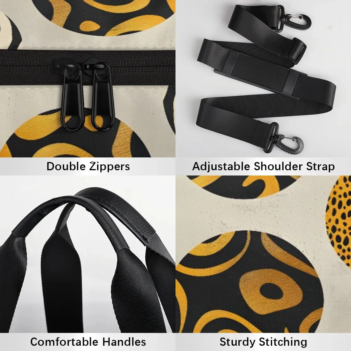 Gym Bags for Men Women Creative Circle Sports Duffel Bags Carry On Travel Duffle Bag with Detachable Adjustable Shoulder Strap Overnight Weekender Bag