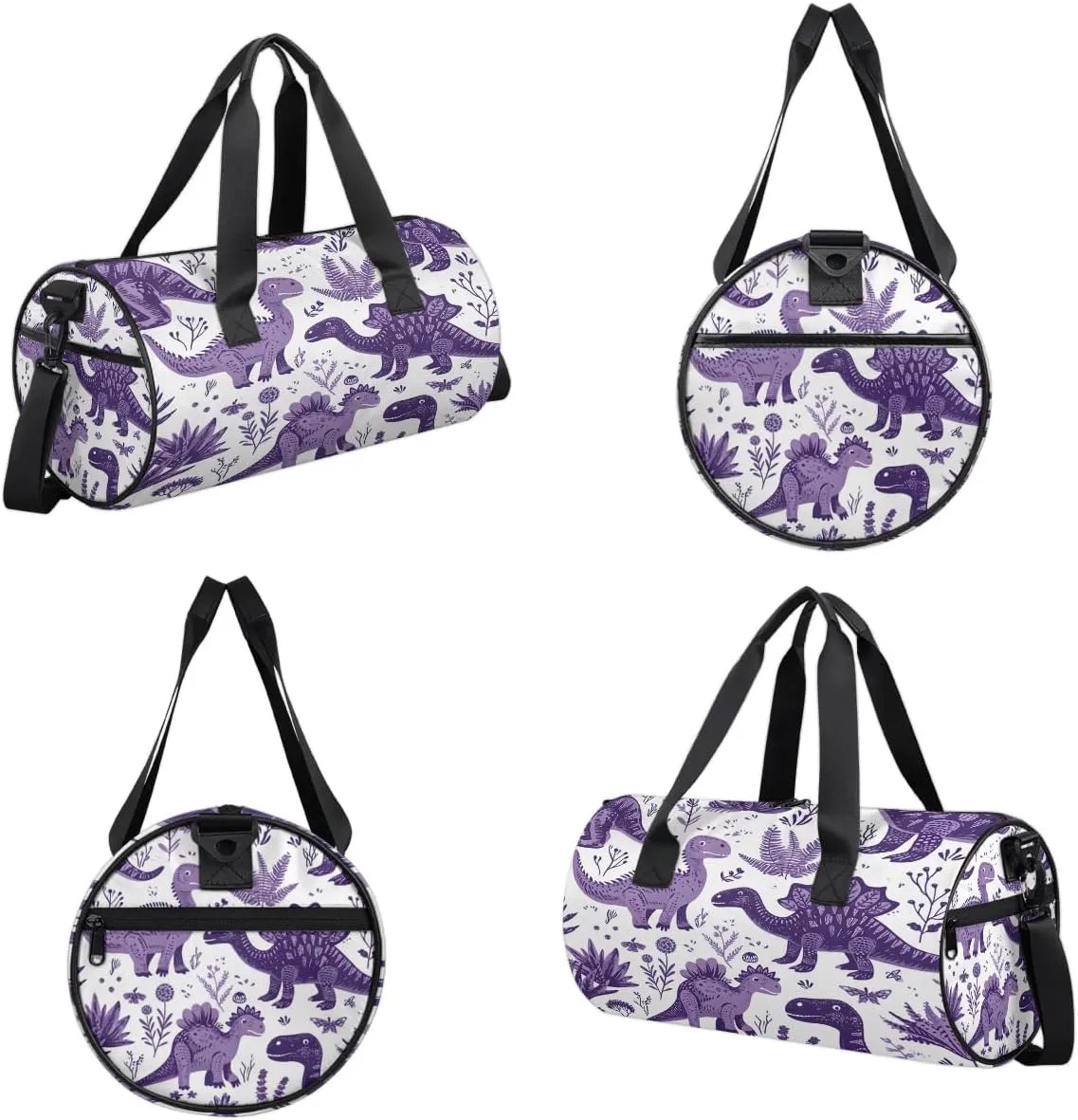 Gym Bags for Men Women Dinosaurs Themed Sports Duffel Bags Carry On Travel Duffle Bag with Detachable Adjustable Shoulder Strap Overnight Weekender Bag