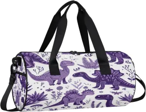Gym Bags for Men Women Dinosaurs Themed Sports Duffel Bags Carry On Travel Duffle Bag with Detachable Adjustable Shoulder Strap Overnight Weekender Bag