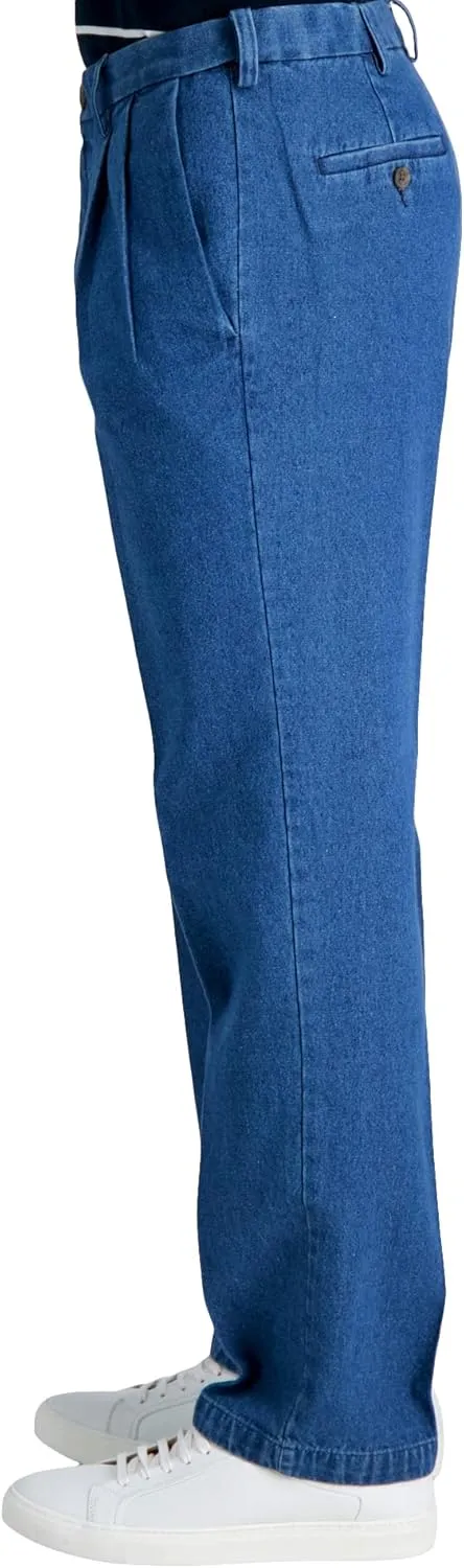 Haggar Men's Casual Classic Fit Denim Trouser Pant-Regular and Big & Tall Sizes
