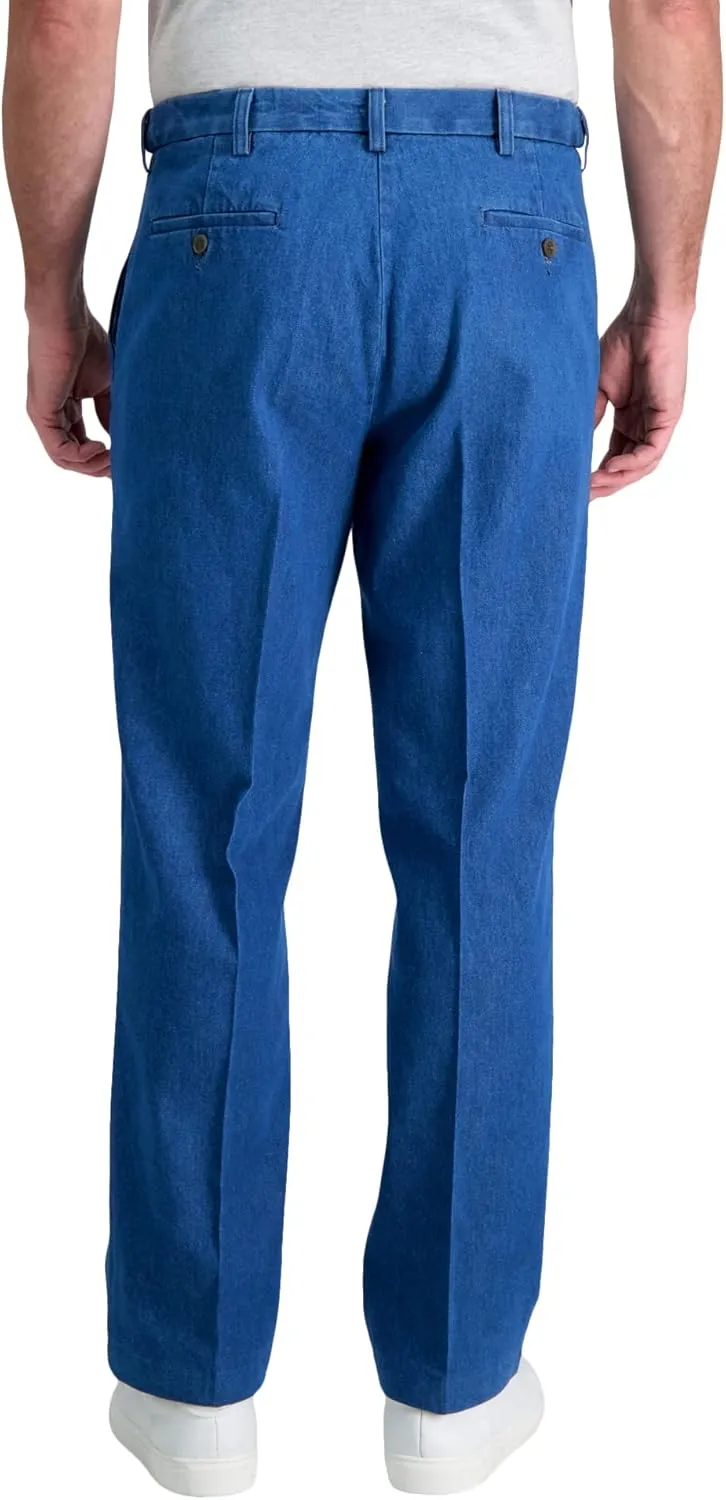 Haggar Men's Casual Classic Fit Denim Trouser Pant-Regular and Big & Tall Sizes