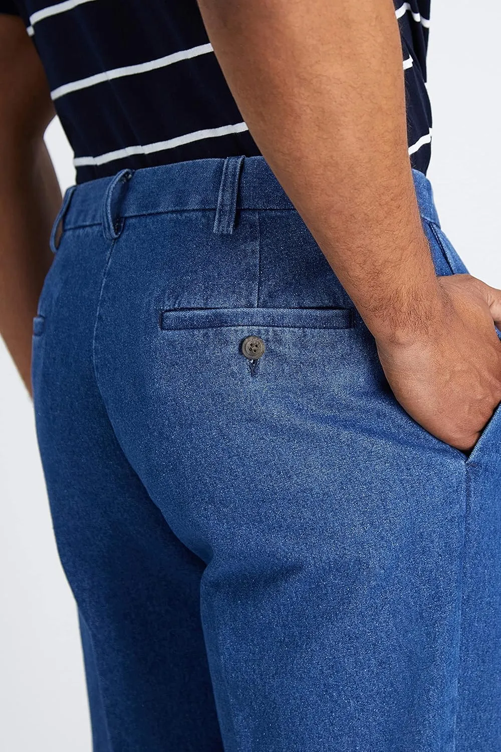 Haggar Men's Casual Classic Fit Denim Trouser Pant-Regular and Big & Tall Sizes