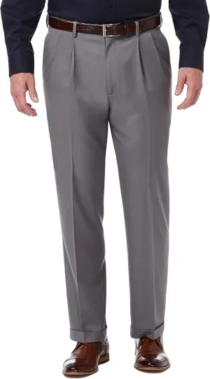 Haggar Men's Premium Comfort Classic Fit Pleat Front Dress Pant (Regular And Big & Tall Sizes)