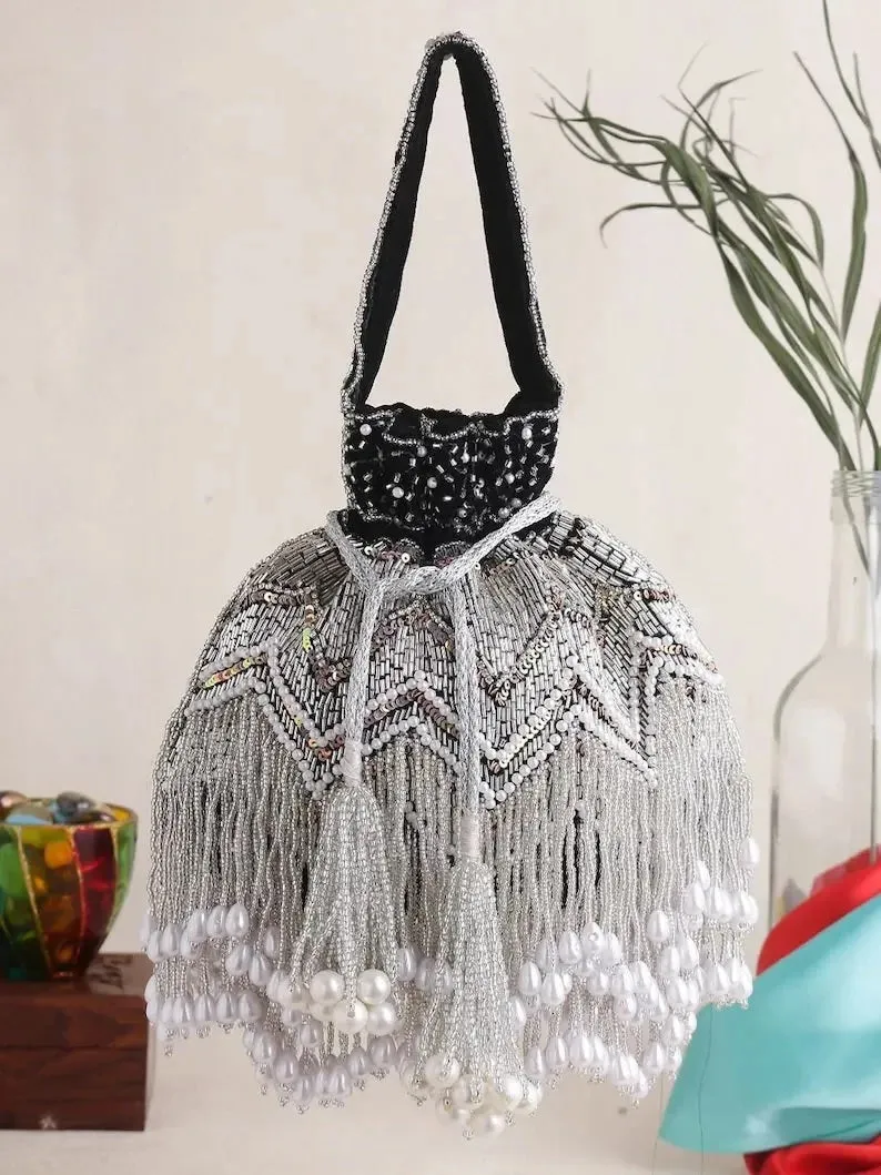Handmade Beads Potli Bag