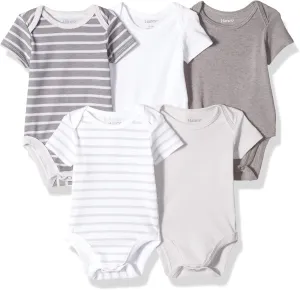 Hanes Baby and Toddler Ultimate Flexy Short Sleeve Bodysuit (5 Pack)