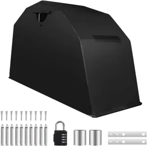 Heavy Duty Motorcycle Shelter Storage Sheds Motorcycle Garage, 106.3"x 41.3"x 61.1" Motorcycle Cover Waterproof Outdoor Motorcycle Tent with Lock