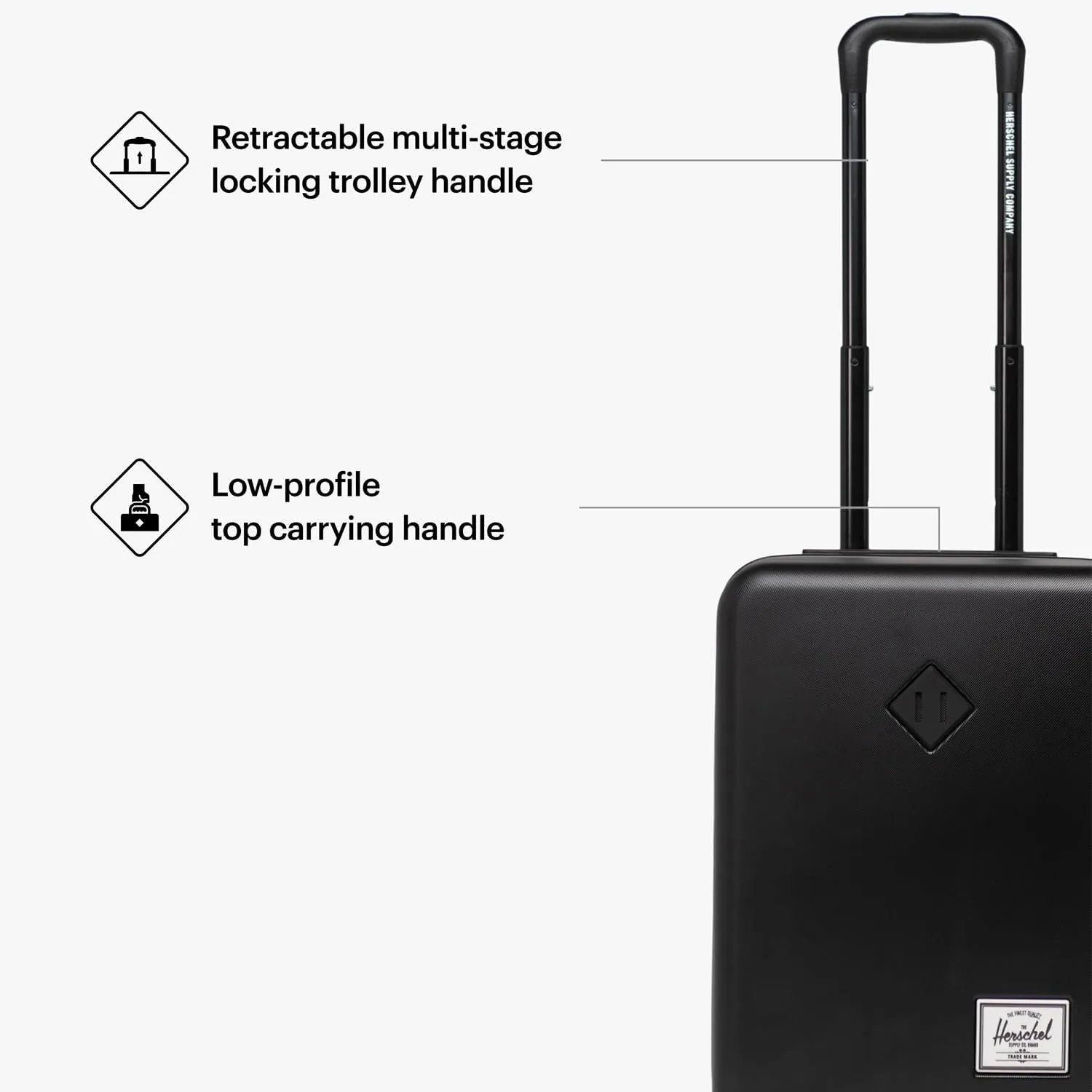 Herschel Supply Co. Heritage Hardshell Luggage, True Blue, Carry-On 21-Inch
