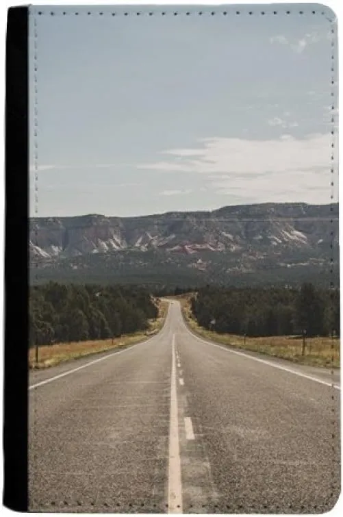 Highway Travel Sky Outdoor Forest Passport Holder Notecase Burse Wallet Cover Card Purse