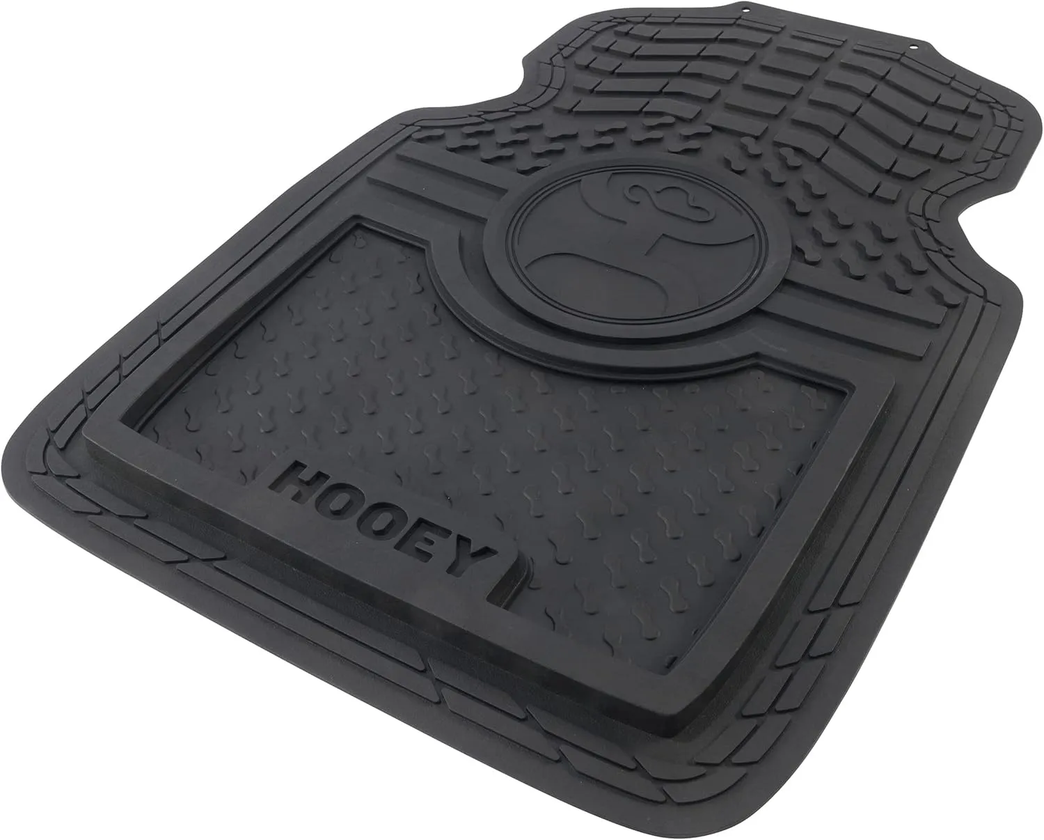 Hooey Car and Truck Floor Mats, Premium Protection Against Water and Dirt, Front Set of 2, Black