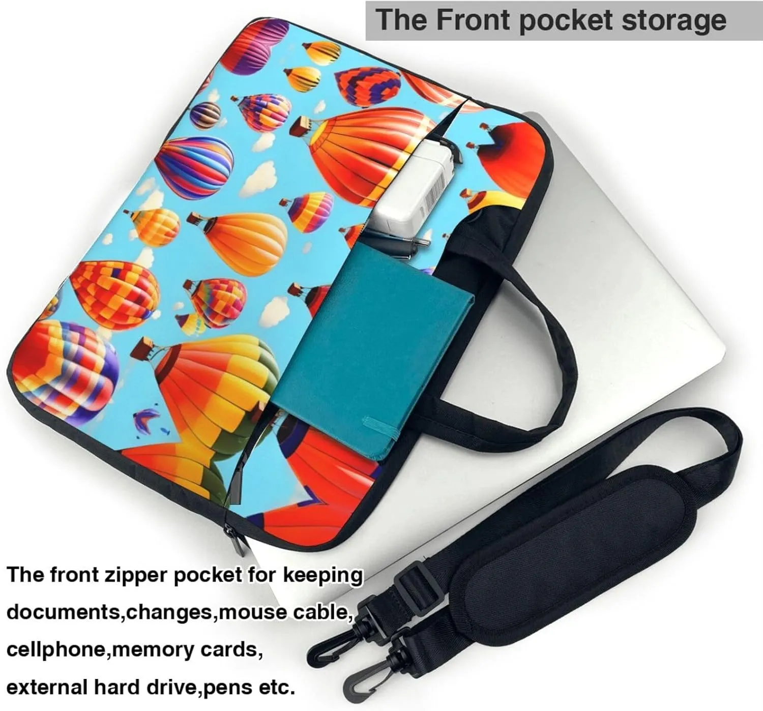 Hot Air Balloons Print Practical Laptop Case Laptop Bag - Stylish Messenger Bag & Laptop Shoulder Bag