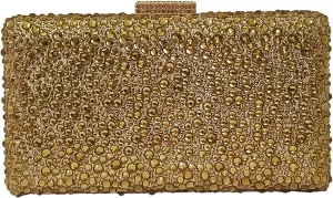 HUANG ZHUANG Sparkly Gem Clutch Rhinestone Handbags Crystal Purse For Women Party Purse Wedding Evening Bag