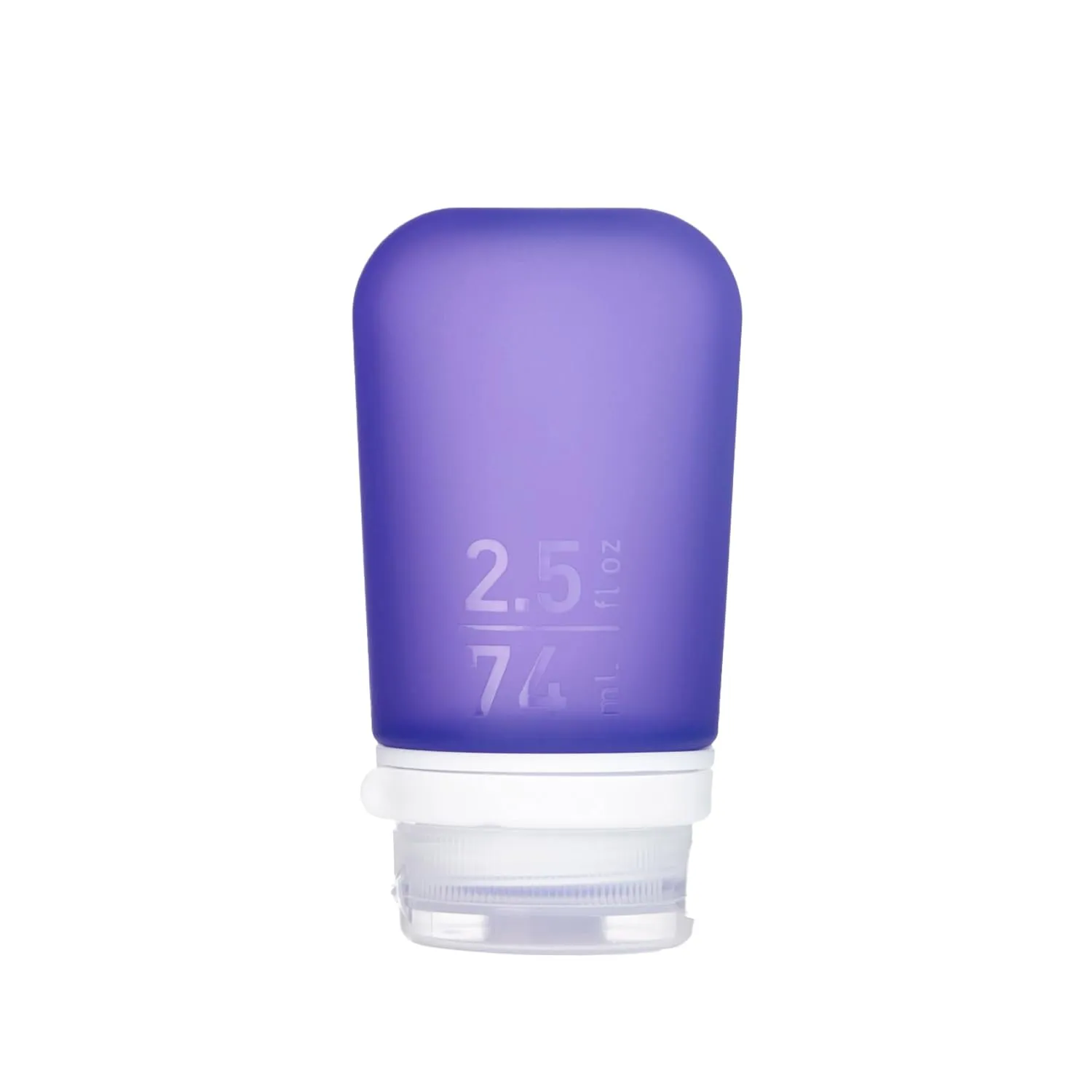 humangear GoToob  (Medium) | Refillable Silicone Travel Bottle | Locking Lid | Food-Safe Material | Purple, Medium (2.5 fl.oz.; 74ml)
