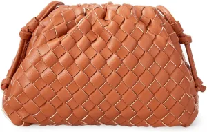 Huralona Dressy Pleated Vegan Leather Clutch Purse Super Soft Cloud Dumpling Clutch Bag for Women PU Evening Purse Handbag