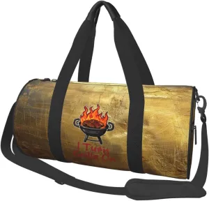 I Turn Grills On Duffel Bag Gym Bag Travel Sports Tote Large Foldable Beach Swim Yoga5