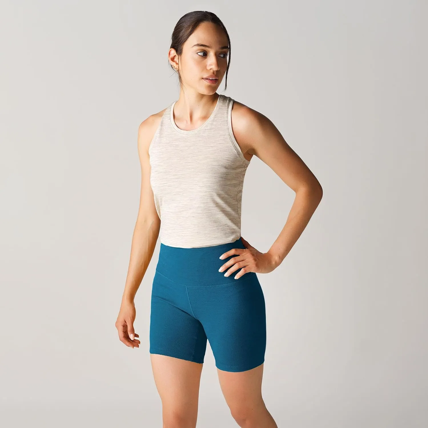 IBEX Merino Wool Enduro Biker Shorts with Pockets for Women | High Waisted Workout Tights for Gym, Hiking & Running