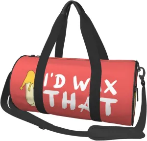I'D Wax That Duffel Bag Gym Bag Travel Sports Tote Large Foldable Beach Swim Yoga8