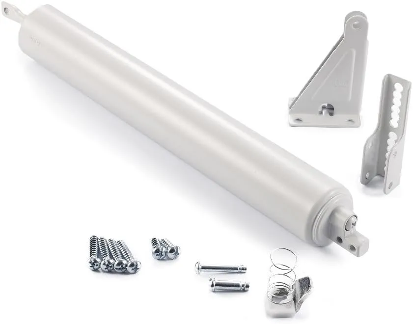 Ideal Security Model 1730 Heavy Duty Pneumatic Screen and Storm Door Closer Replacement, 10.5" L x 1.5" W x 1.5" H, Adjustable Speed, Smooth Closing for Heavy Doors, Easy Install, White