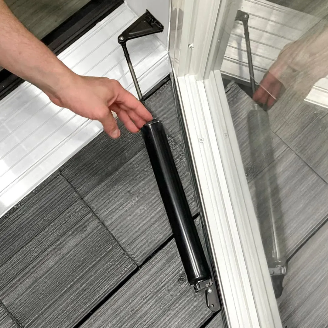 Ideal Security Model 1730 Heavy Duty Pneumatic Screen and Storm Door Closer Replacement, 10.5" L x 1.5" W x 1.5" H, Adjustable Speed, Smooth Closing for Heavy Doors, Easy Install, White