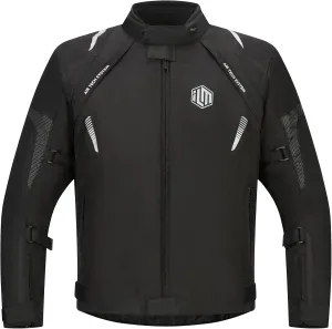 ILM Men’s Motorcycle Jacket with CE Armor and Detachable Thermal Liner All Season Waterproof Jacket Model JF1(Black,S)